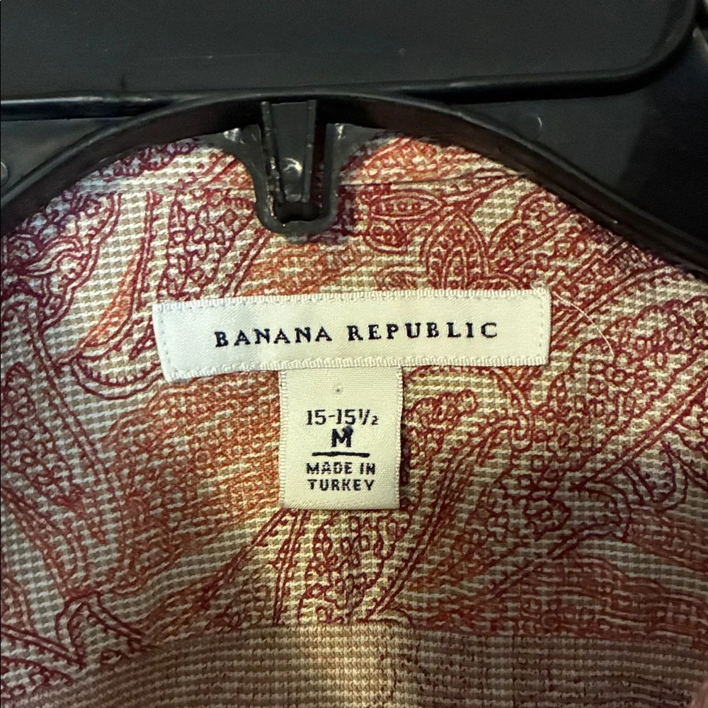 Banana Republic VNTG Men's Brown Paisley Button-Down Shirt W/ cuff (M)